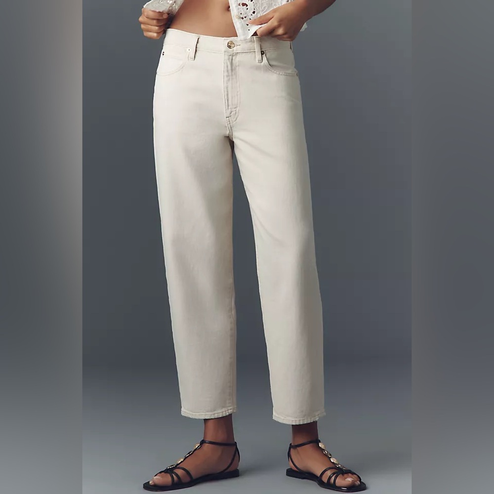 Frame Denim The Candle Mid Rise Tapered Leg Jeans in Butter‎ Size 29